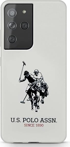 Mbështjellës U.S. Polo Assn. USHCS21LSLHRWH për Samsung Galaxy S21 Ultra, silikon, bardhë