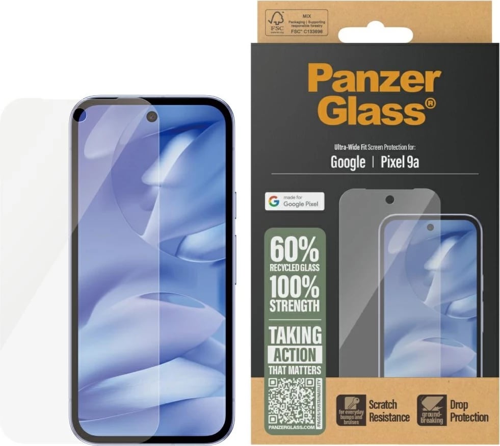 Mbrojtës xhami PanzerGlass Ultra-Wide Fit për Google Pixel 9a 5G
