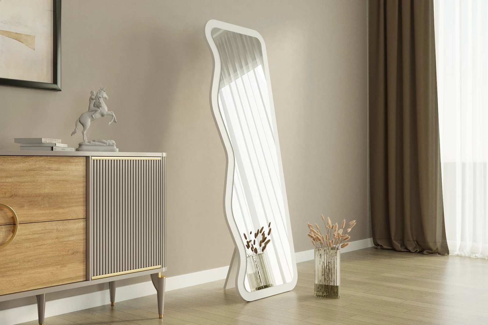 Pasqyrë Hanah Home, Asel, e bardhë