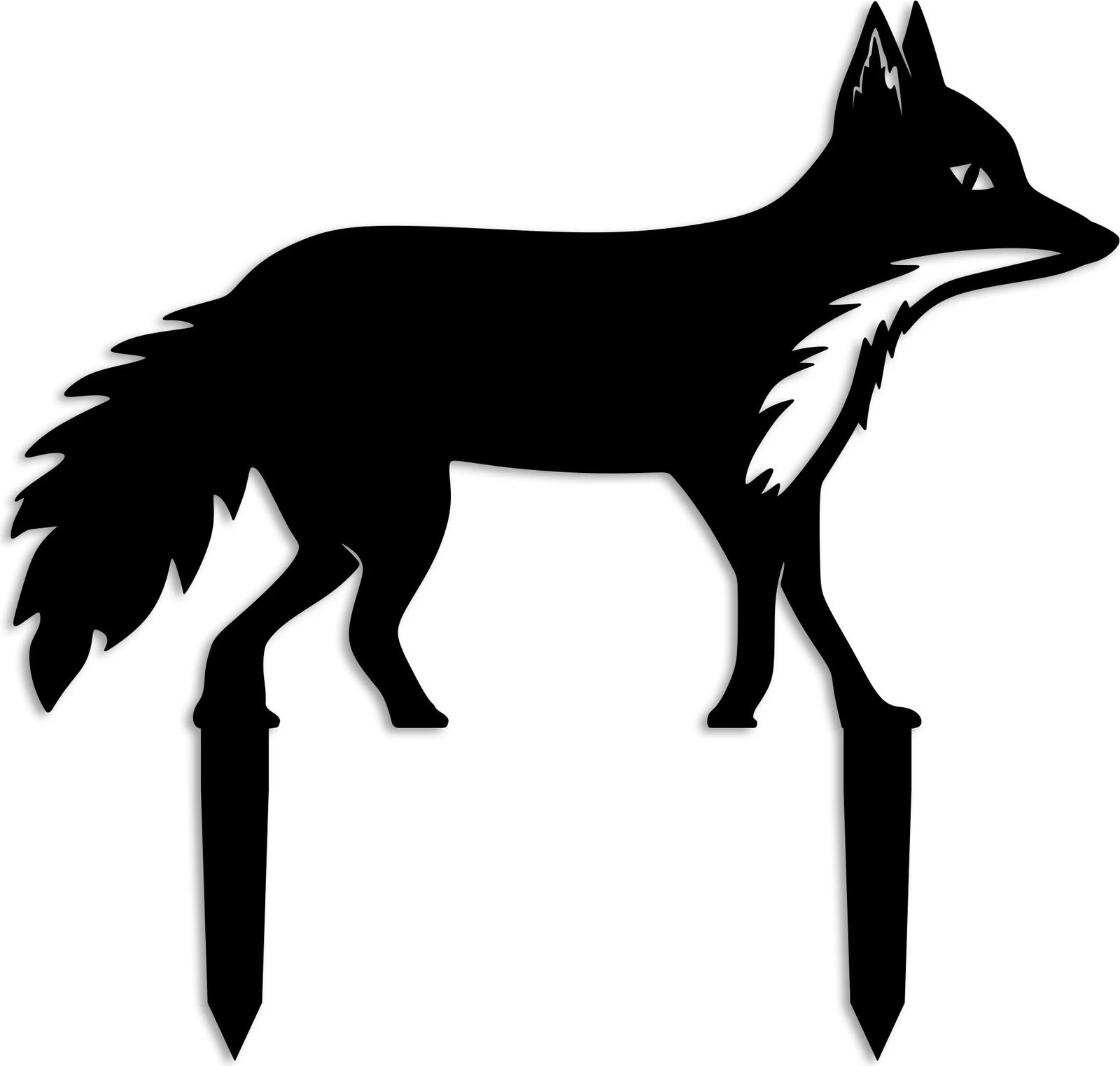 Objekt dekorativ për kopsht, dhelpër, Aberto Design, ngjyrë e zezë, 48x50cm