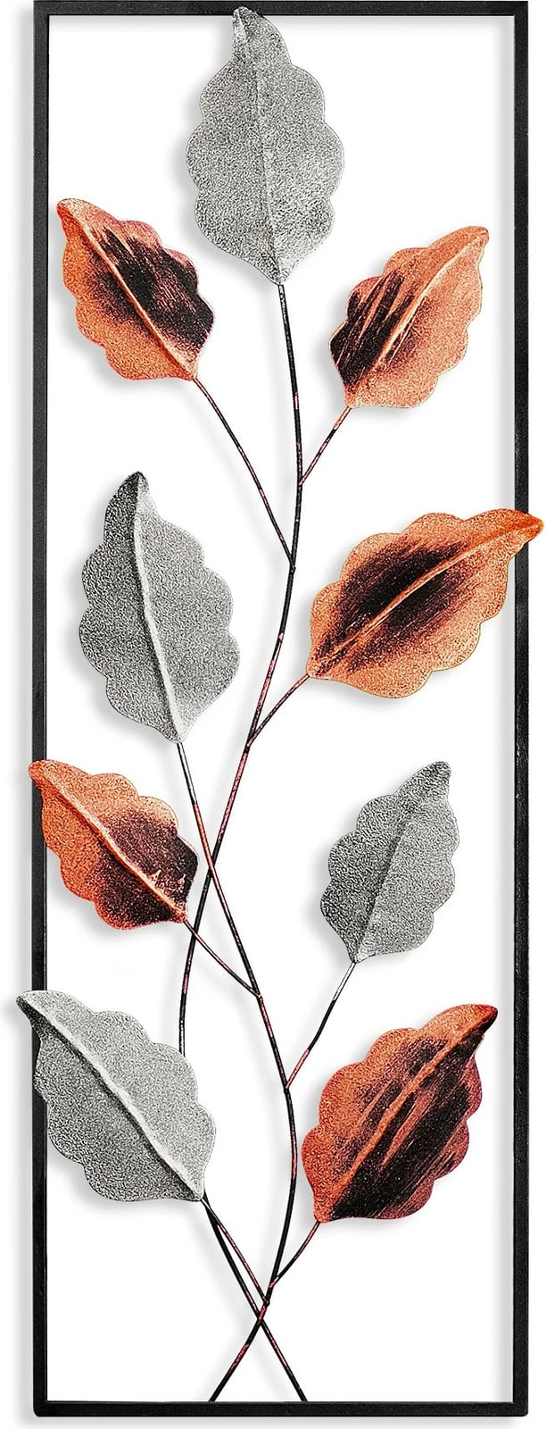 Aksesor dekorativ metalik për mur, Wallity Fagus, shumëngjyrësh, 32x90cm