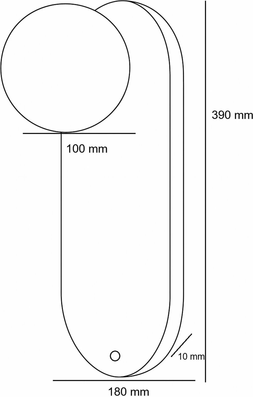Llambë muri Opviq, travertinë, Tor-Worn, bezhë/bardhë