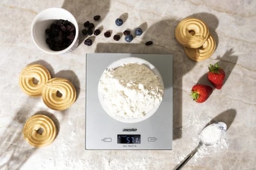 Peshore kuzhine, Adler MS 3145, 5kg/5000ml, ndarje 1g, ekran LCD me ndriçim, gri