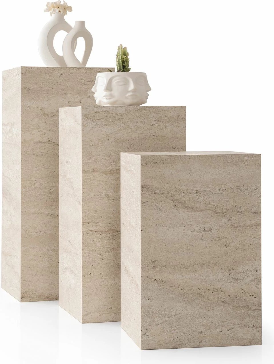 Set mbajtësesh për lule, ngjyrë travertin, Skye Decor, 3 copë, 9540 Set mbajtësesh për lule, ngjyrë travertin, Skye Decor, 3 copë, 9540