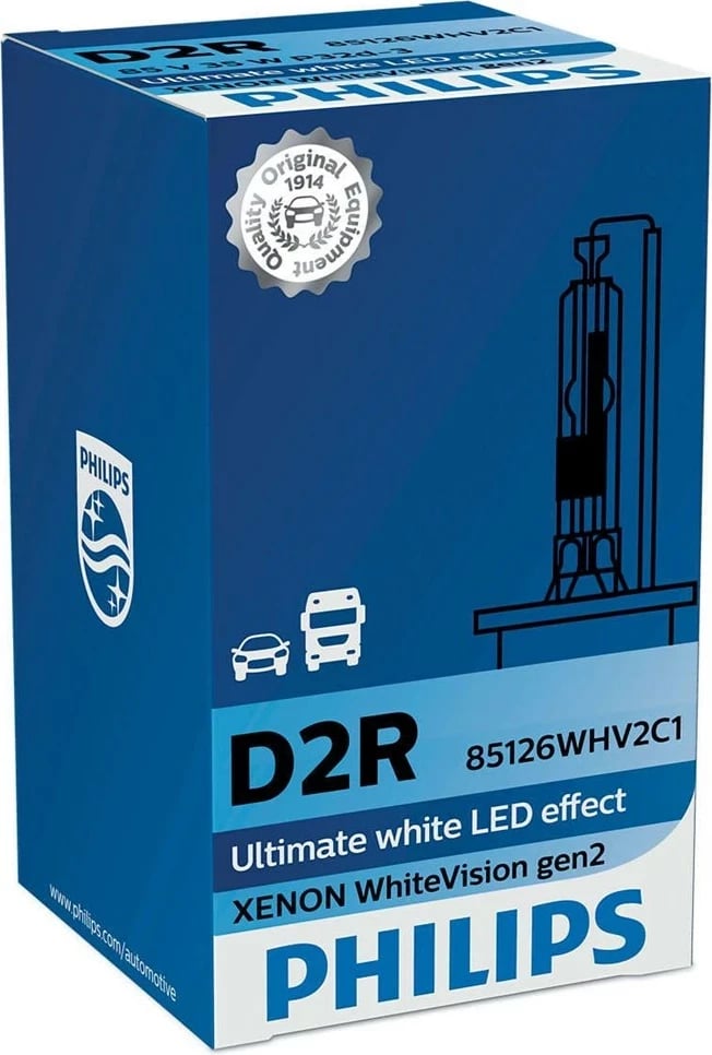 Dritë kokauli Philips WhiteVision Xenon gen2, 85126WHV2C1, Bardhë Dritë kokauli Philips WhiteVision Xenon gen2, 85126WHV2C1, Bardhë