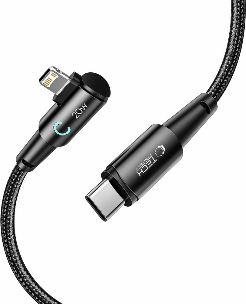 Kabllo Tech-Protect UltraBoost L, Lightning në USB-C, 1m, 20W, Gri