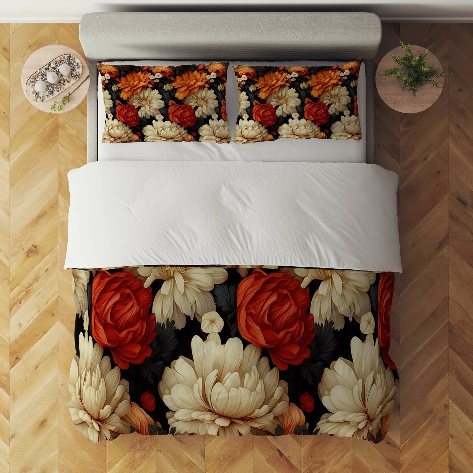 Set mbulesë për jorgan King, L'essentiel, shumëngjyrësh, FLW_DVT25-27