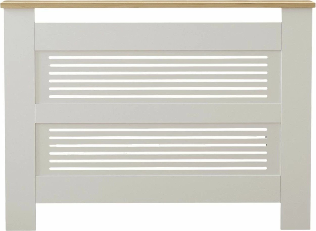 Kapak radiatorësh Skye Decor, ngjyrë lis safir dhe e bardhë