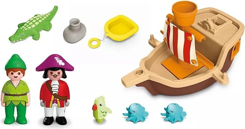 Set lodrash uji Playmobil Junior Aqua, Disney Peter Pan, 12 pjesë