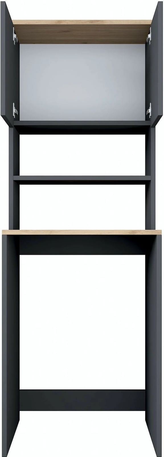 Dollap për lavatriçe, ngjyrë arrë dhe antracit, Hanah Home KD101 - 2674