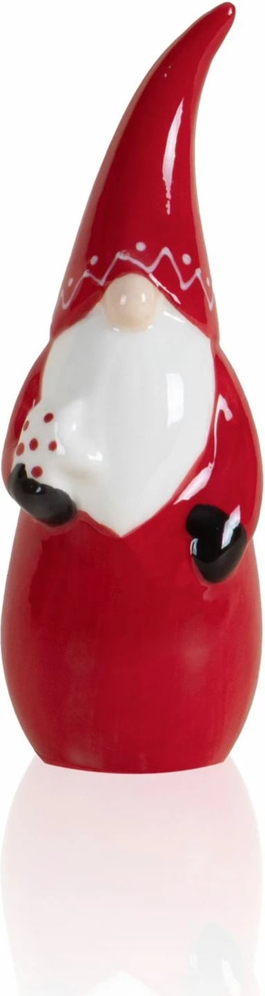 Objekt dekorativ Evila Originals, SUS0122, qeramikë, ngjyrë e kuqe dhe e bardhë, 5x5x15cm