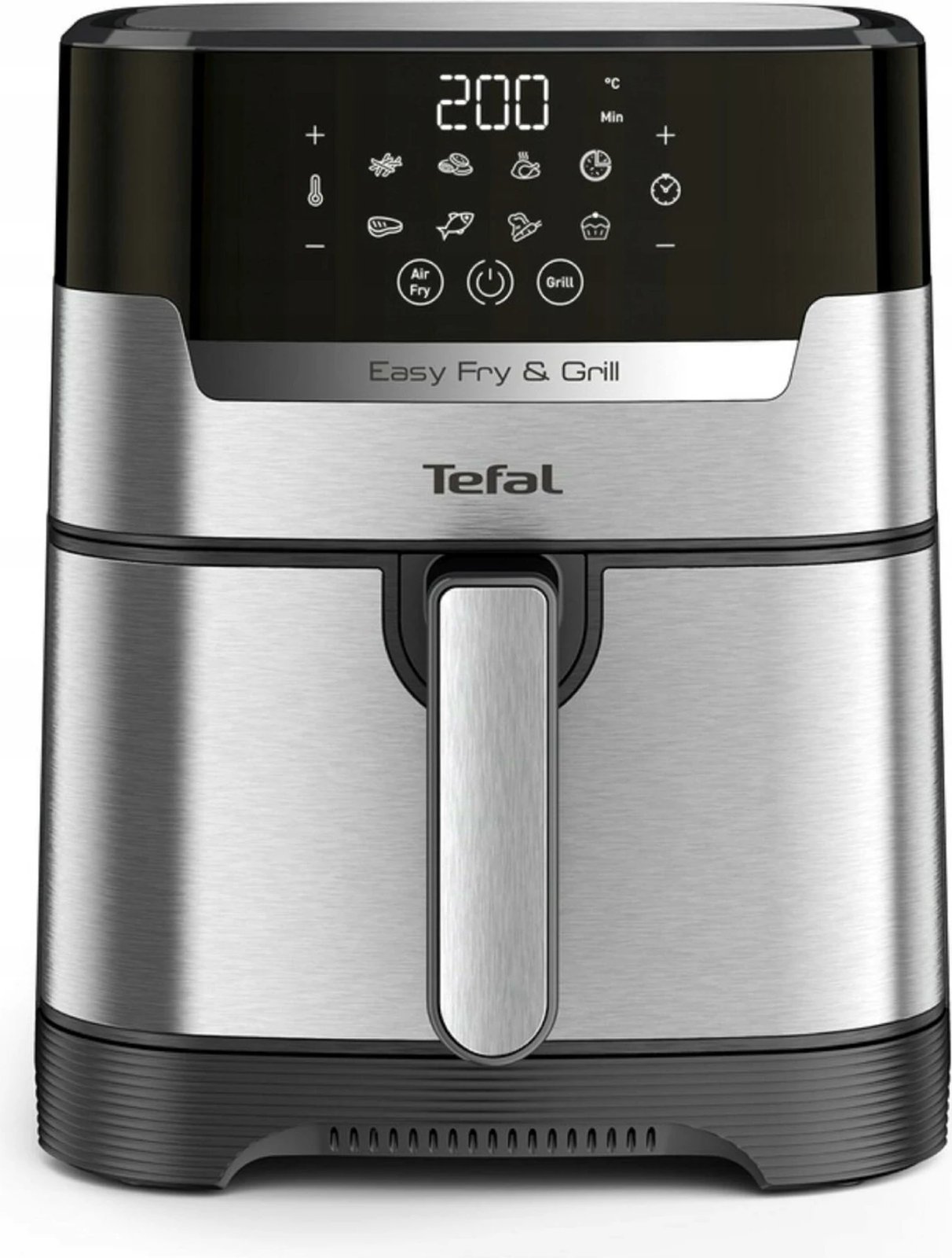 Fritezë ajri 2-në-1 Tefal Easy Fry & Grill EY505D15 4.2L 8 programe 80-200°C çelik inox