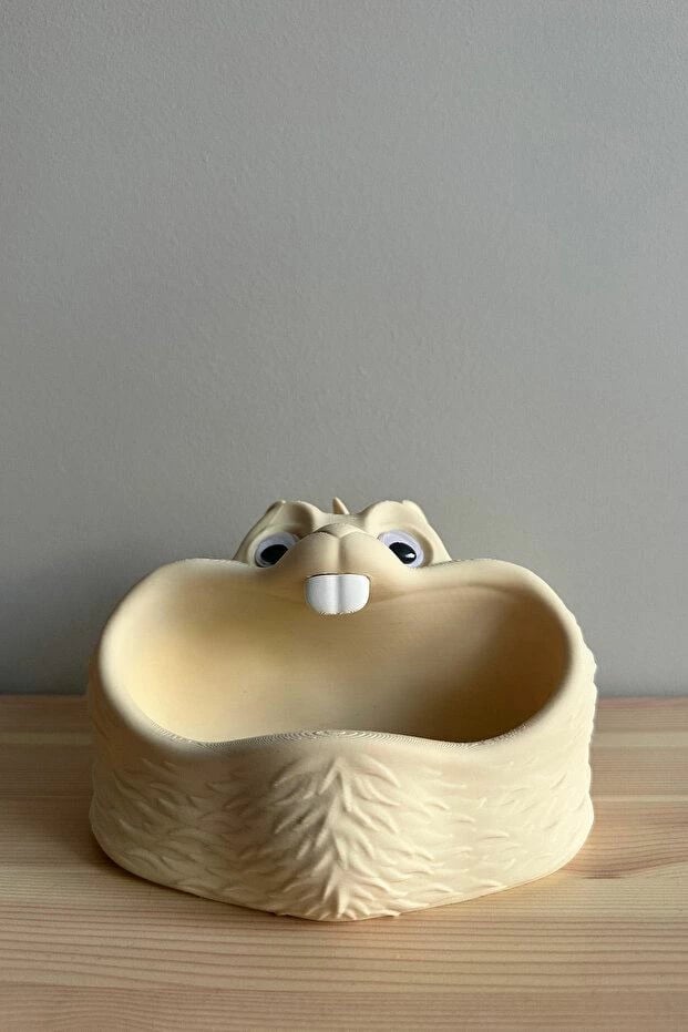 Mbajtëse zbukurimi, formë ketri, ngjyrë bezhë, Evila Originals, 15x13x9cm