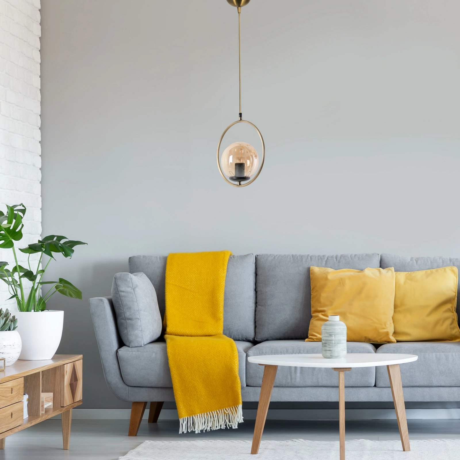 Llambë tavani Opviq, një unazë, xham bal, ngjyrë bakri