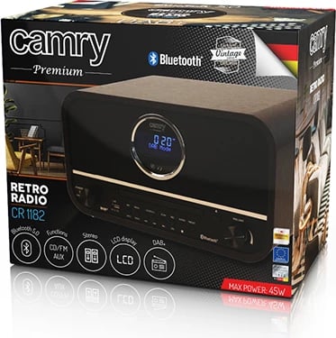 Radio retro, Adler, CR 1182, DAB+ FM CD Bluetooth USB AUX 2x15W stereo, kafe