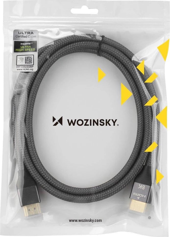 Kabllo HDMI Wozinsky WHDMI-50, 5m, 8K 60Hz, 48Gbps, argjendtë Kabllo HDMI Wozinsky WHDMI-50, 5m, 8K 60Hz, 48Gbps, argjendtë