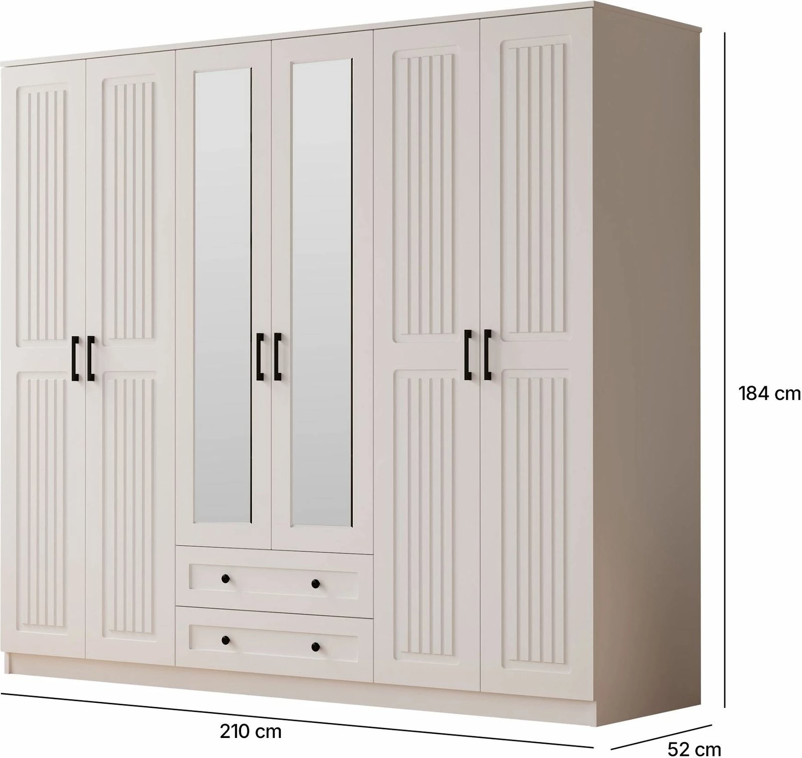 Dollap Skye Decor, ngjyrë e bardhë mat, RB-075