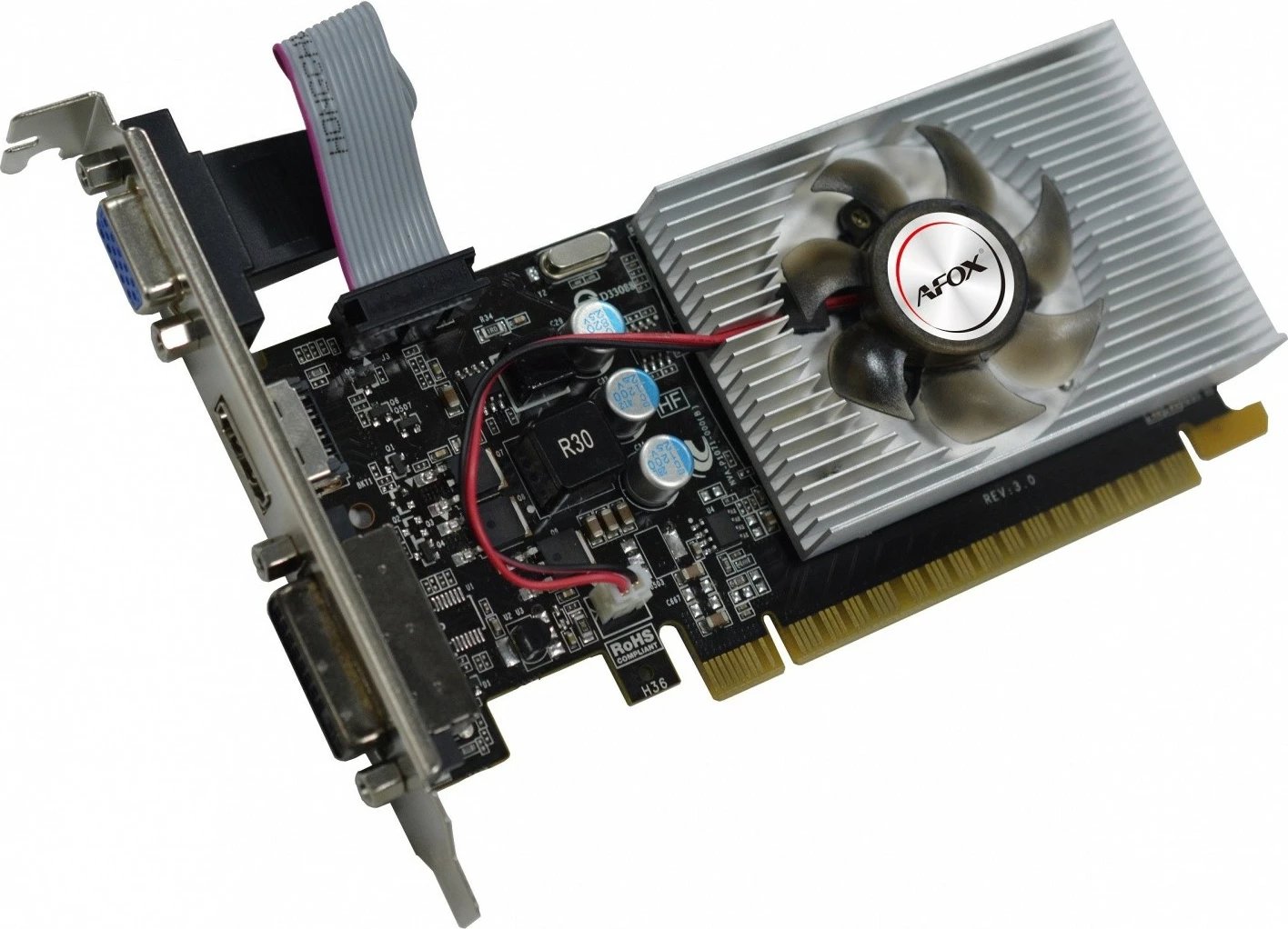 Kartë grafike AFOX GeForce GT220, 1GB DDR3, 64-bit, HDMI DVI VGA, Low Profile
