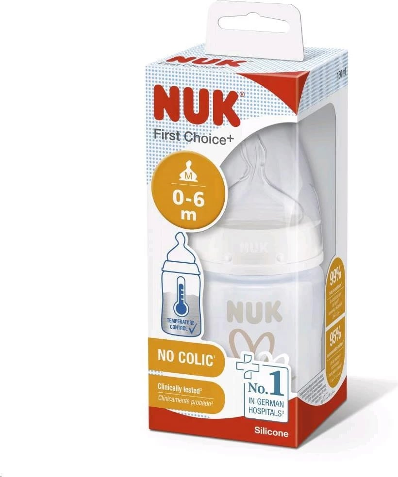 Biberon NUK First Choice Temperature Control 150 ml 0-6 muaj M bardhë