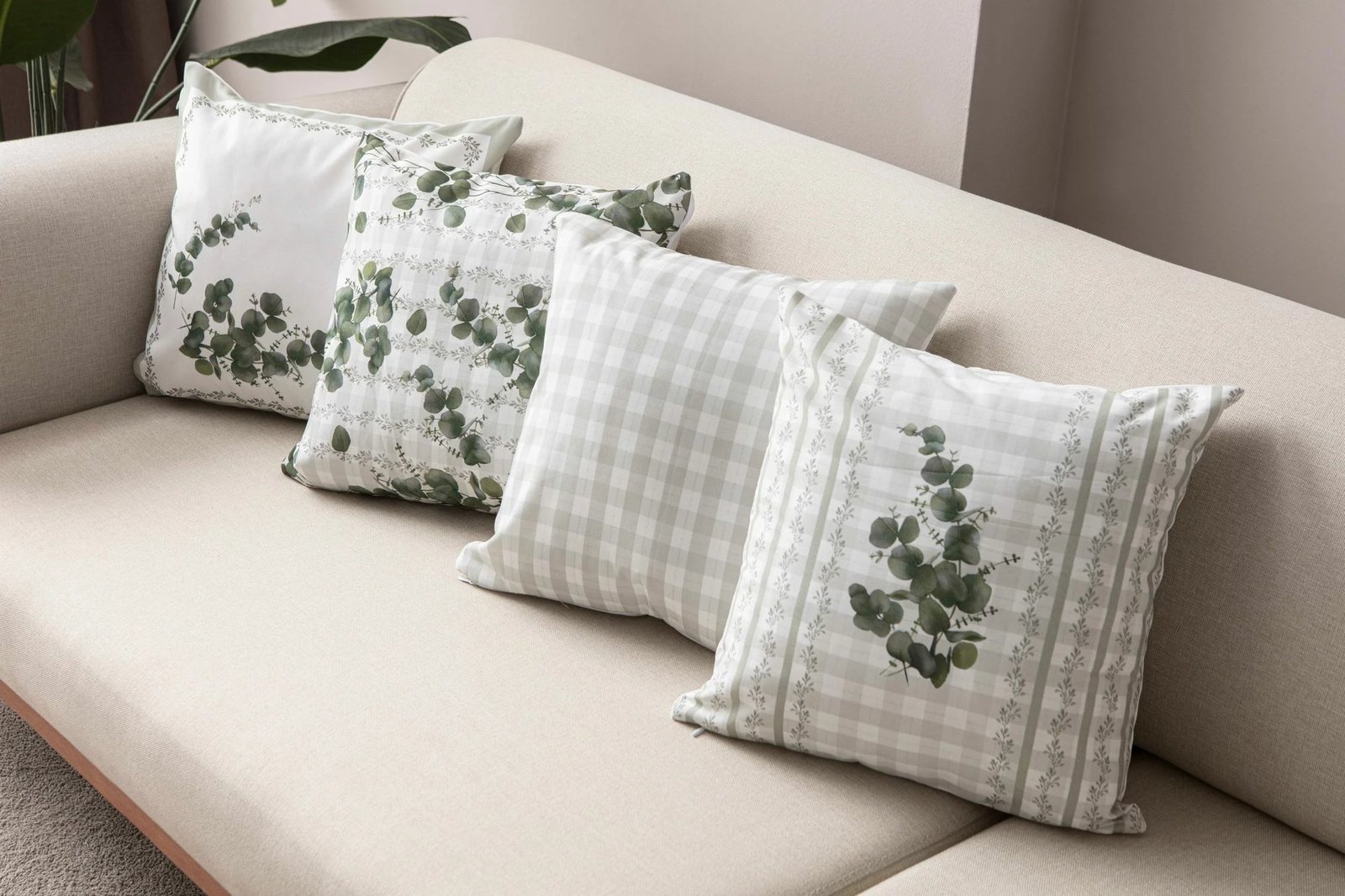 Set mbulesash për jastëkë (4 copë), Evila Originals, e gjelbër, 2028