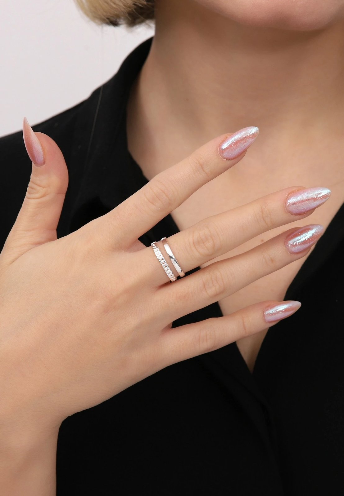 Unazë argjendi Jumeon, e rregullueshme, ngjyrë argjendi, AOYZ2170