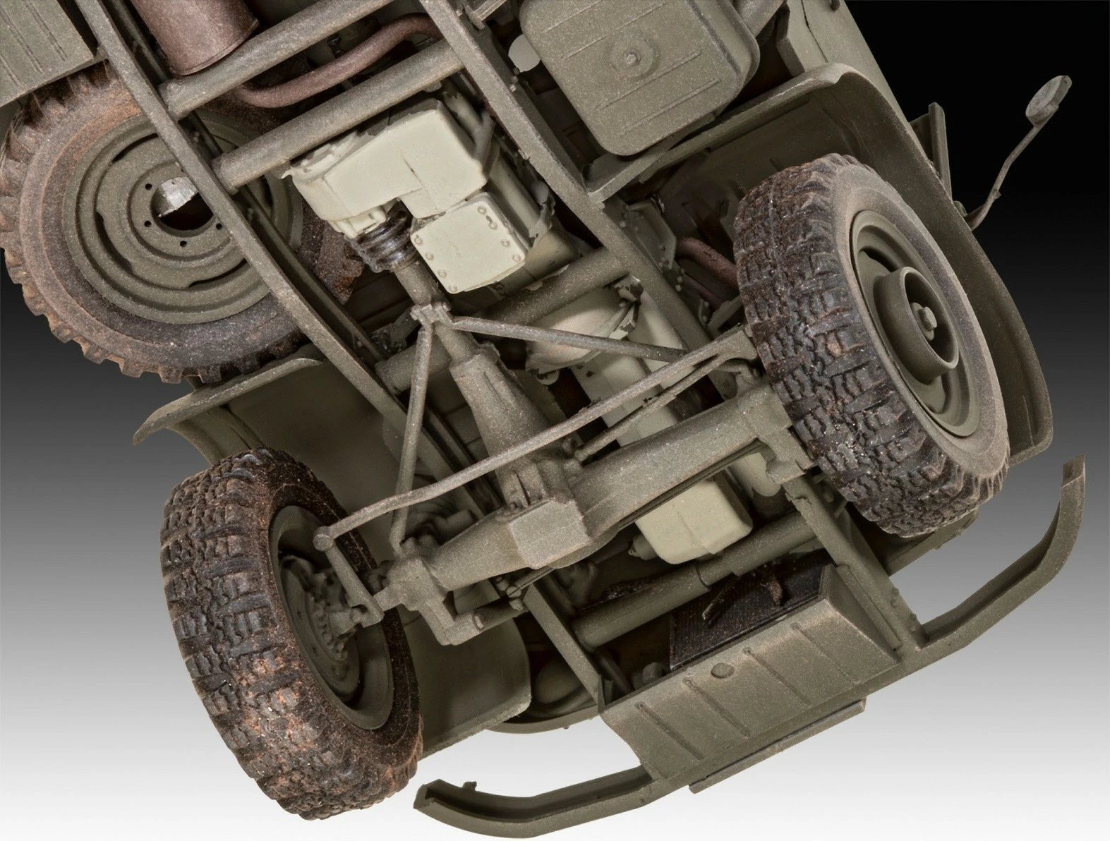 Model plastik kamioni Revell Unimog 404 S, 1:35, 244 pjesë, Jeshile