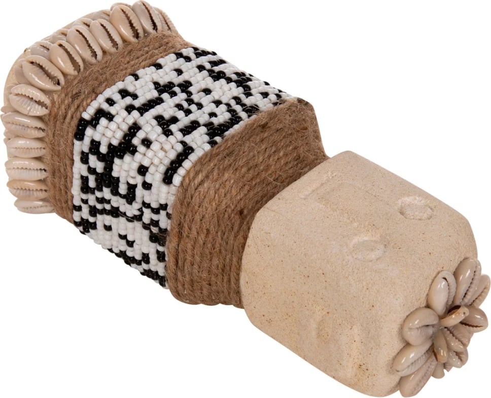 Statujë tavoline SUMBA FH4309 prej guri të bardhë paras-rruaza-litar bar deti 7x7x17Hcm Statujë tavoline SUMBA FH4309 prej guri të bardhë paras-rruaza-litar bar deti 7x7x17Hcm