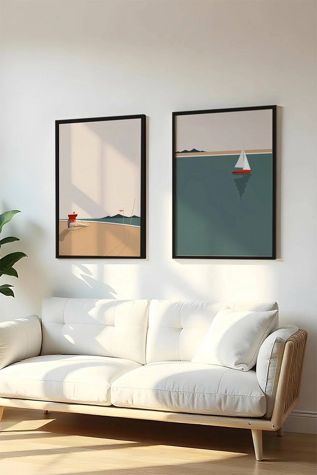 Pikturë dekorative me kornizë MDF (2 copë), Wallity, Huhu486S, 30x40cm