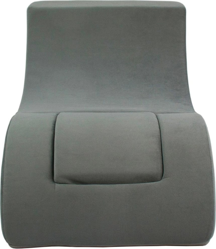 Karrige e palosshme për fëmijë, Vell, shkumë poliuretani, 2‑në‑1 karrige + kub, mbështetëse krahu palosëse, mbulesë e heqshme, gri