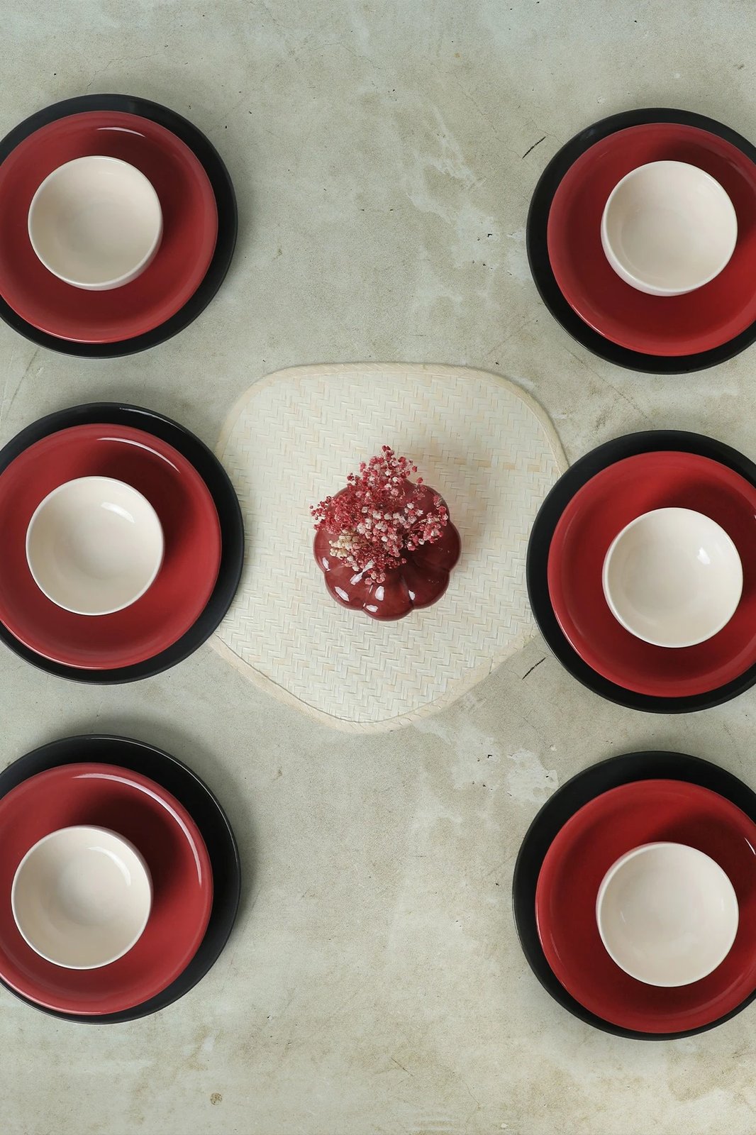 Set enësh për drekë, qeramikë, 18 copë, Hermia Concept, X0001509100000000000000000