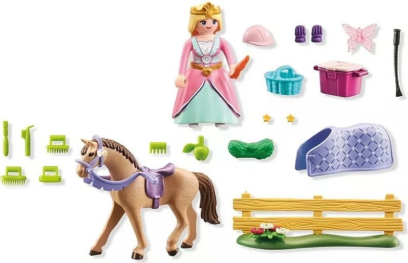 Set lodrash Playmobil Princess Magic 71801 me figurë princeshe dhe kalë, 39 pjesë