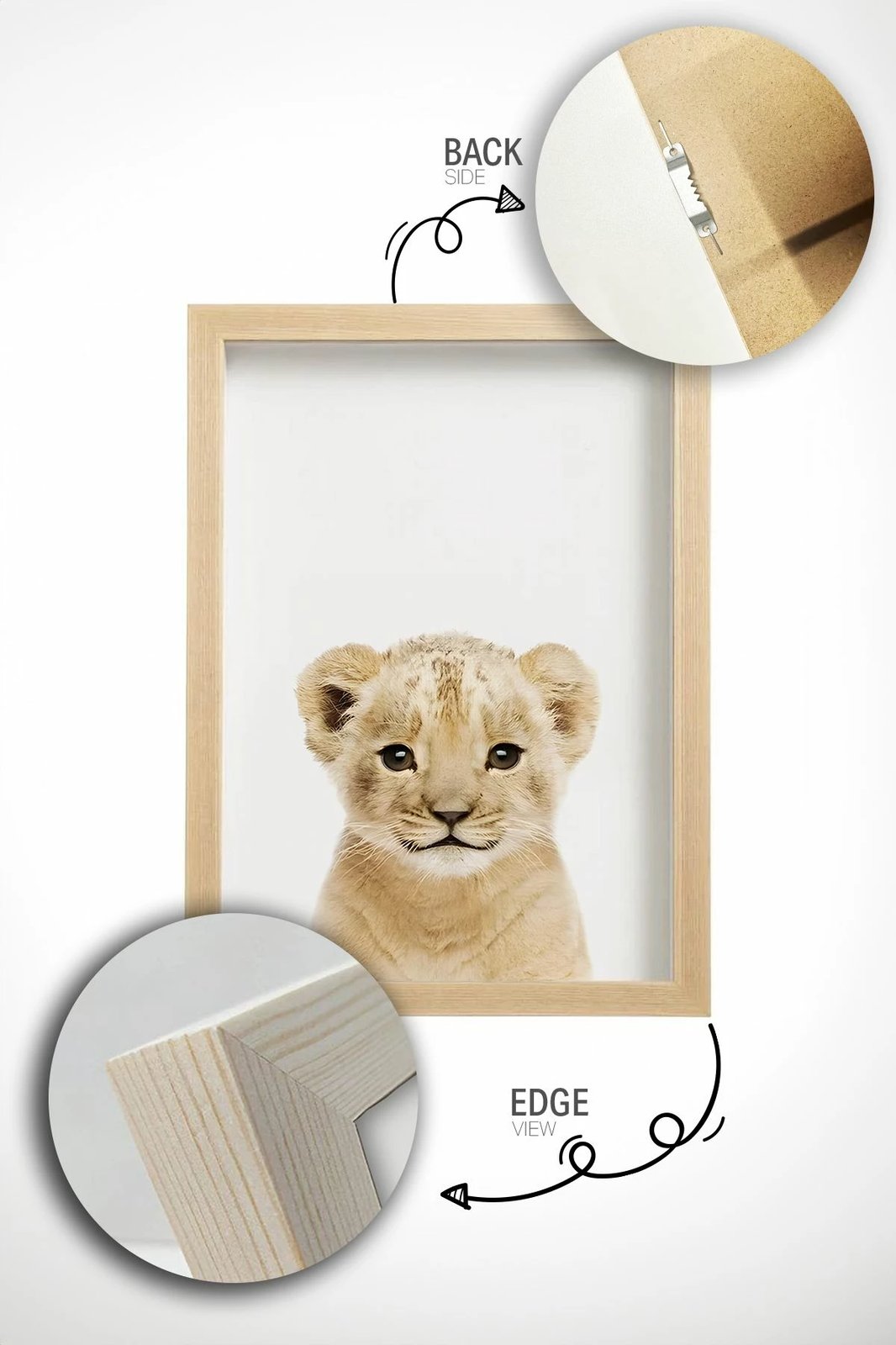 Set pikturash dekorative me kornizë, shumëngjyrëshe, 6 copë, Wallity, Artsycllct8