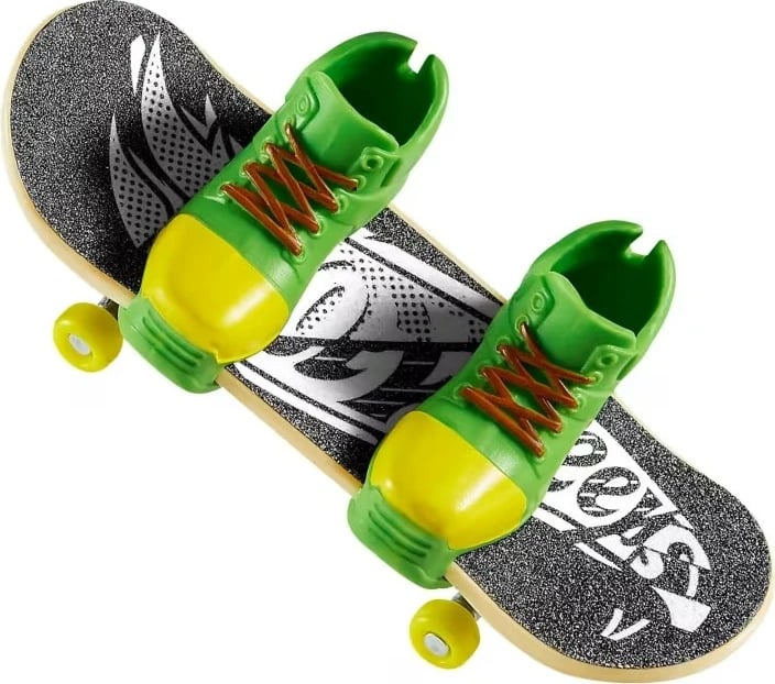 Fingerboard Hot Wheels Skate Trickster me këpucë gishti, shumëngjyrëshe