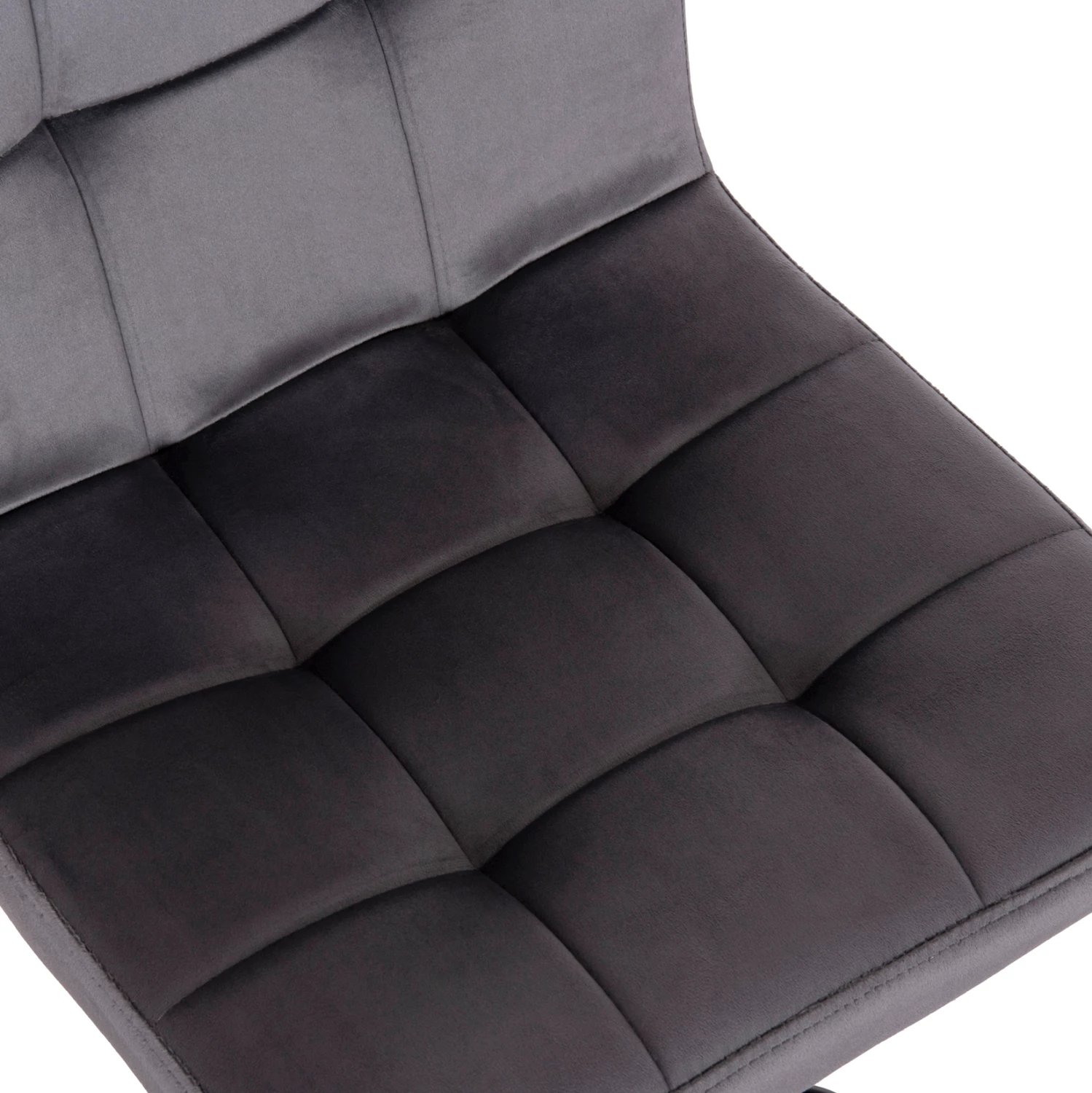 Karrige për bar rrotulluese DIANA, kadife gri, metal i zi mat, FH202.41, 44x52x109cm, set prej 2 copësh