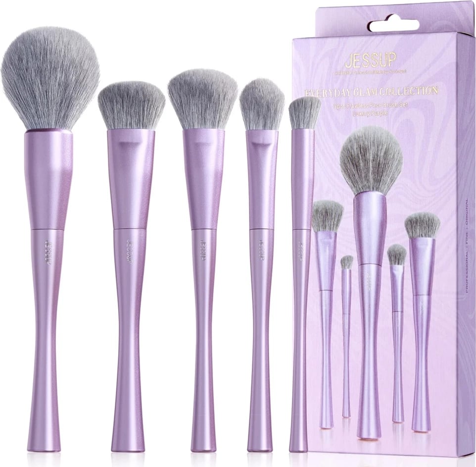 Set furçash për grim JESSUP T514 për femra vjollcë 5 copë