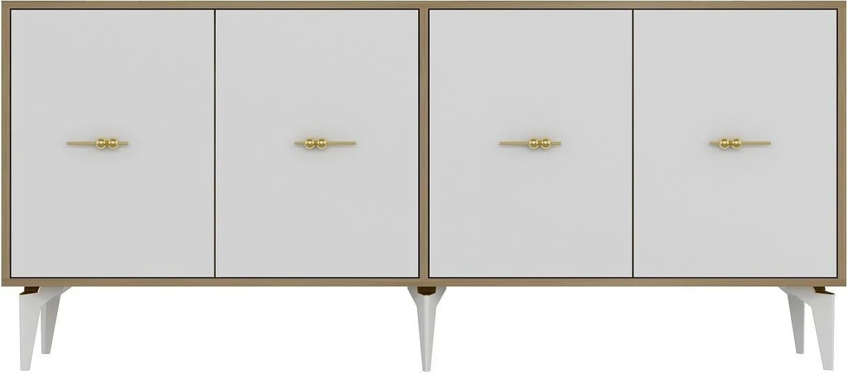 Konsol Skye Decor, ngjyrë lis safir, e bardhë