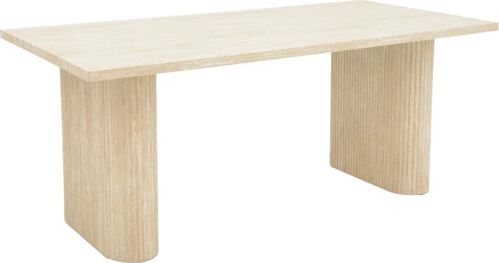 Sipërfaqe Tavoline Loozir, ngjyrë travertine e bardhë, 180x90x75cm