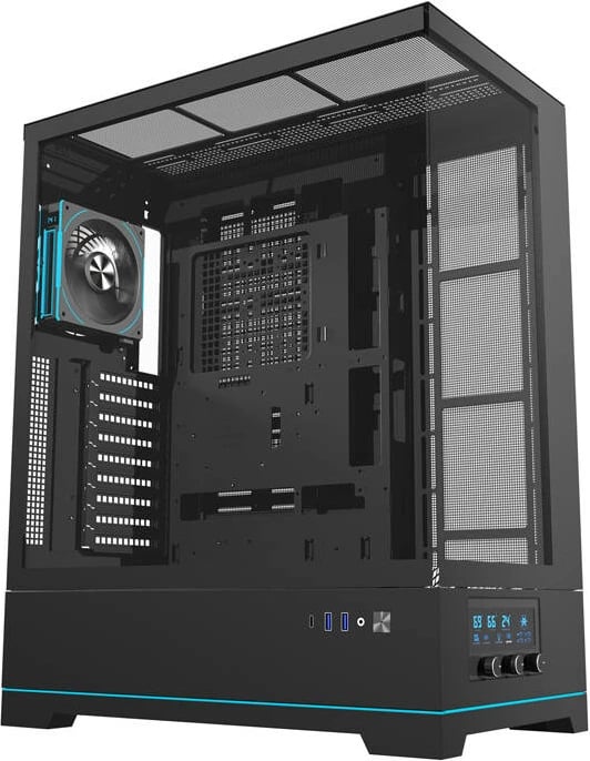 Kasë Darkflash DY451L PRO, Big Tower, me 1 ventilator, e zezë