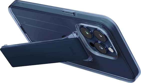 Mbështjellës UNIQ Heldro Mount me stand, për iPhone 15 Pro 6.1", blu