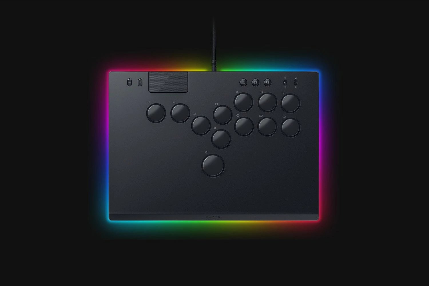 Kontroller lojërash Razer Kitsune për Playstation 5/PC, i zi, me drita RGB