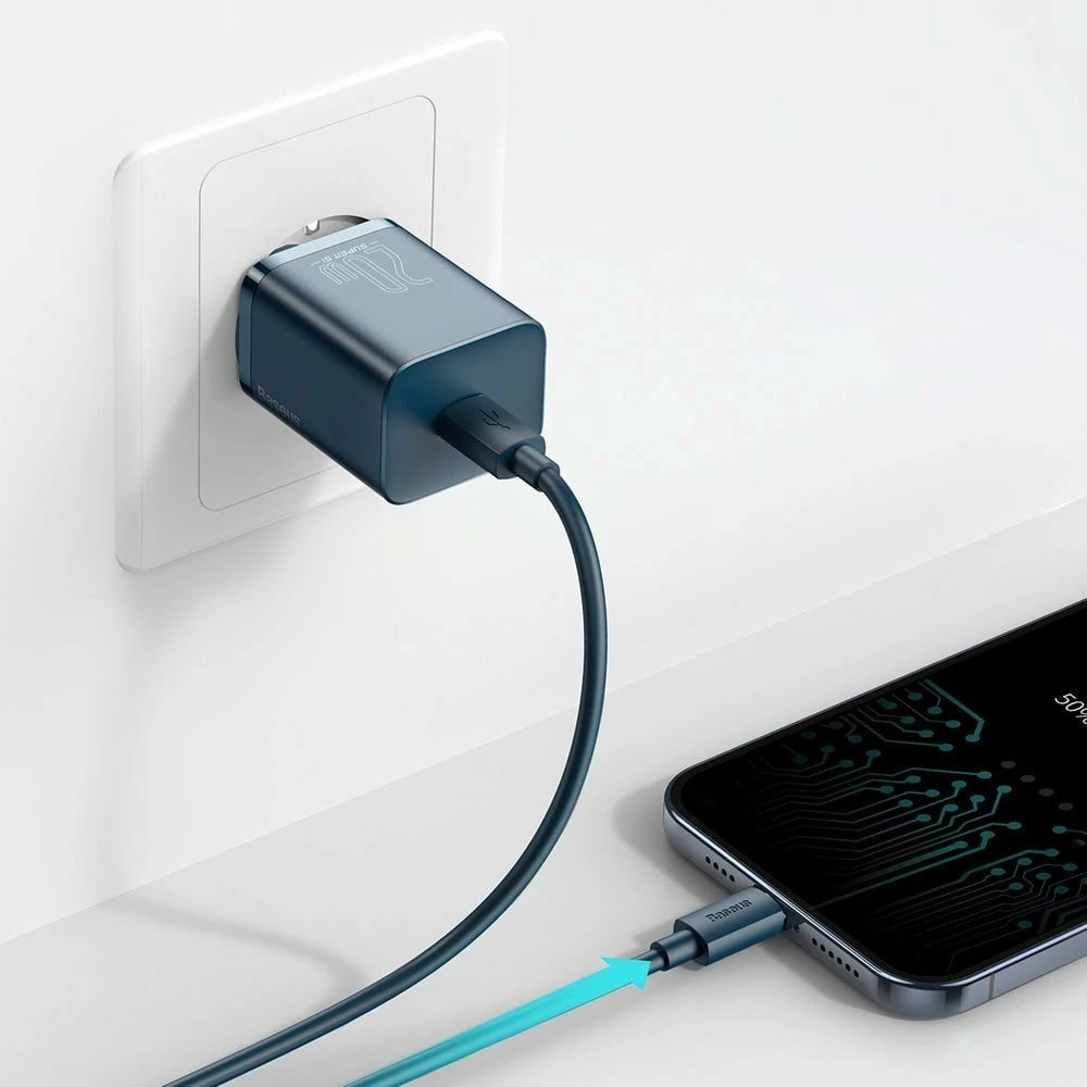 Karikues muri Baseus Super Si 1C, 20W, USB-C, Blu