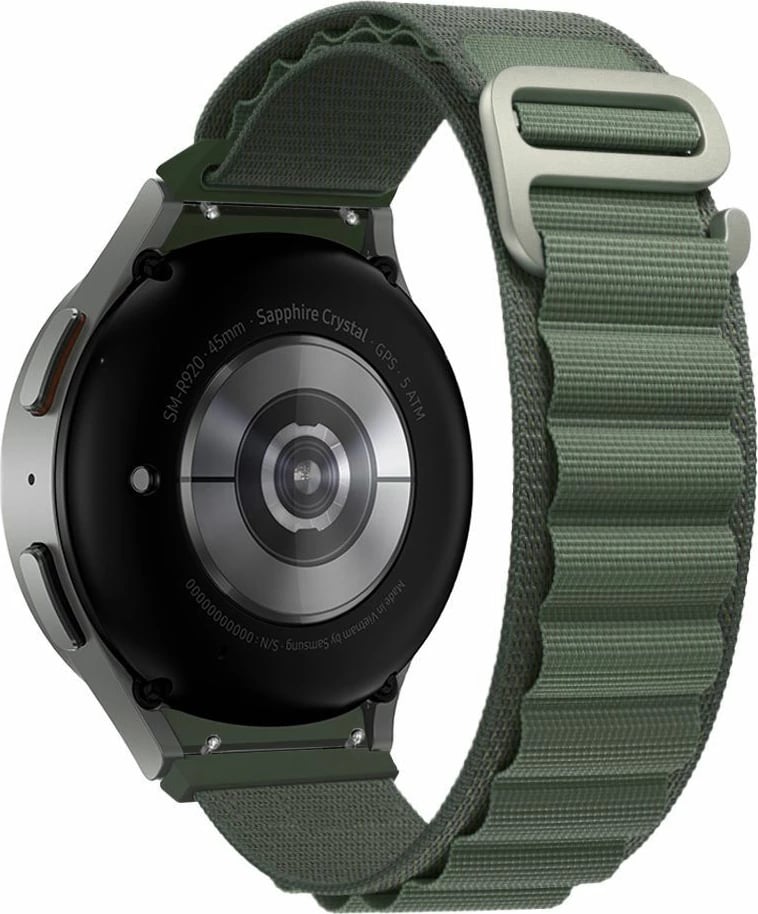 Rrip najloni për smartwatch Tech-Protect Nylon Pro për Samsung Galaxy Watch 4/5/5 Pro/6/7/FE, Gjelbër e errët