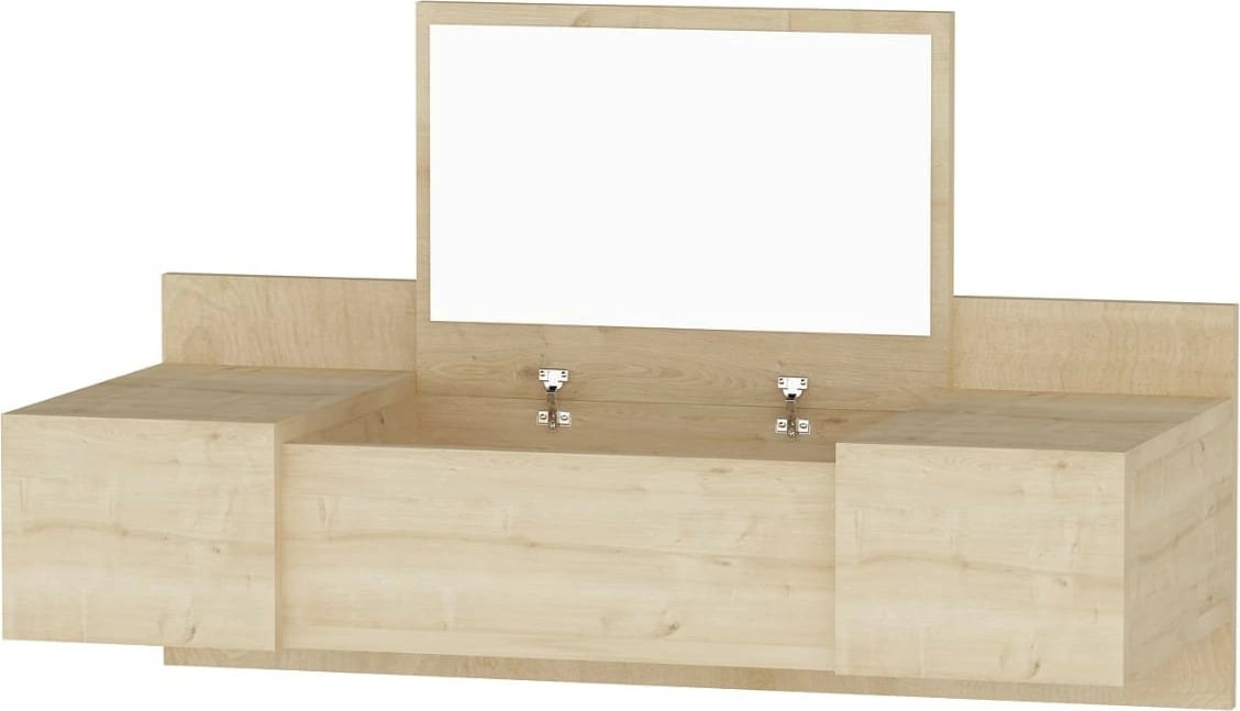 Tavolinë grimi Hanah Home, ngjyrë lisi Sapphire Oak, Zakkum