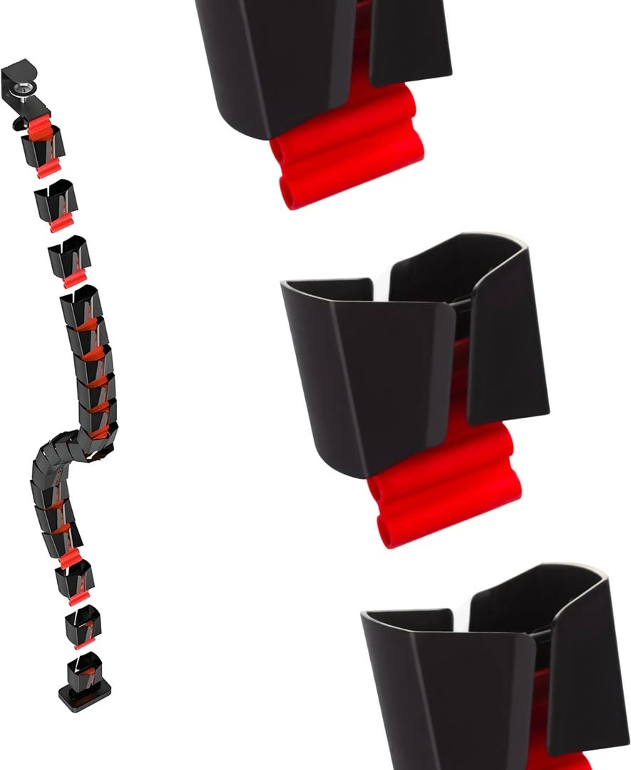 Organizues kabllosh për tavolinë nano RS RS125, 1345mm, zi e kuqe Organizues kabllosh për tavolinë nano RS RS125, 1345mm, zi e kuqe