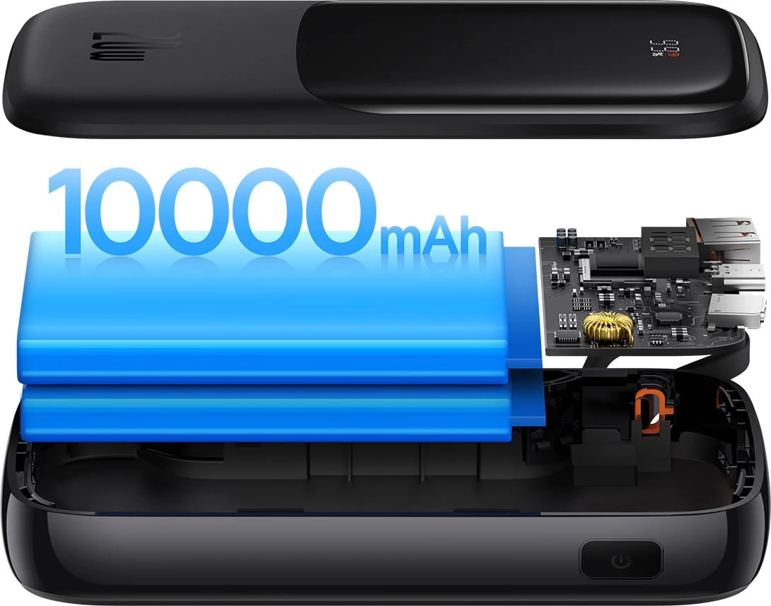 Powerbank Baseus Qpow Pro Overseas Edition 10000mAh, 20W, me kabllo USB-C, e zezë
