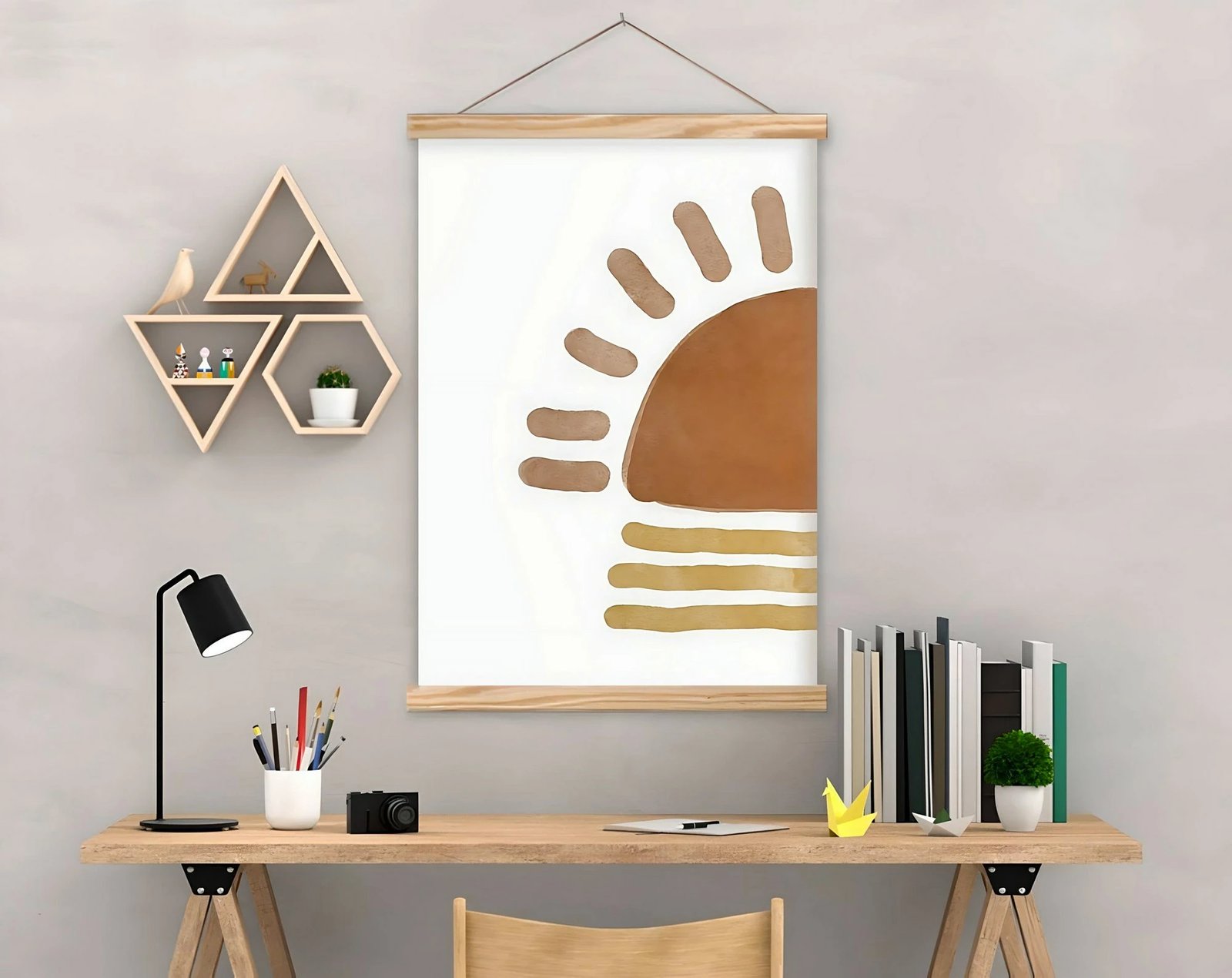 Pikturë dekorative me kornizë, shumëngjyrëshe, Wallity MRG07, 50x70cm