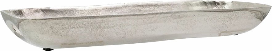 Tabaka dekorative VOBIS, alumin, argjendtë, 14x40x5cm Tabaka dekorative VOBIS, alumin, argjendtë, 14x40x5cm