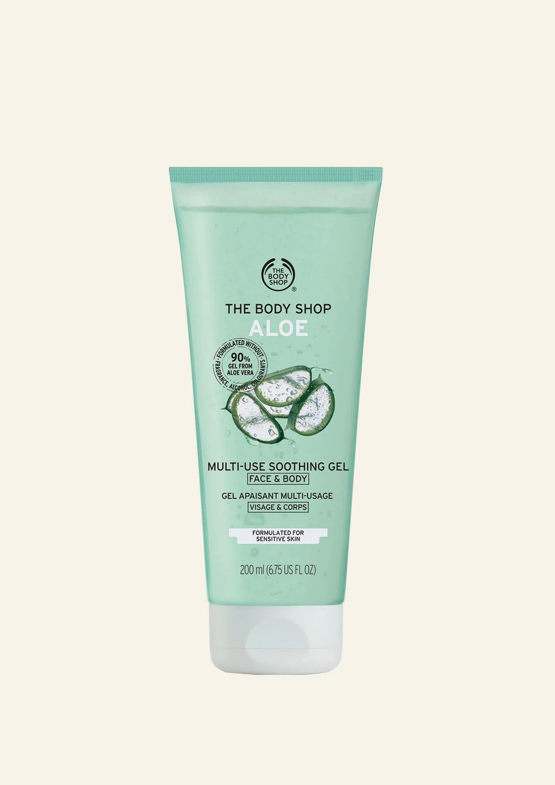 Aloe -Xhel Qetësues për Fytyrë & Trup me shumë përdorime 200 ML