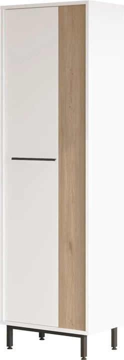 Raft këpucësh Scarpiera 9-vendëshe, hije natyrale-bardhë, 57.2x35.5x185.65cm