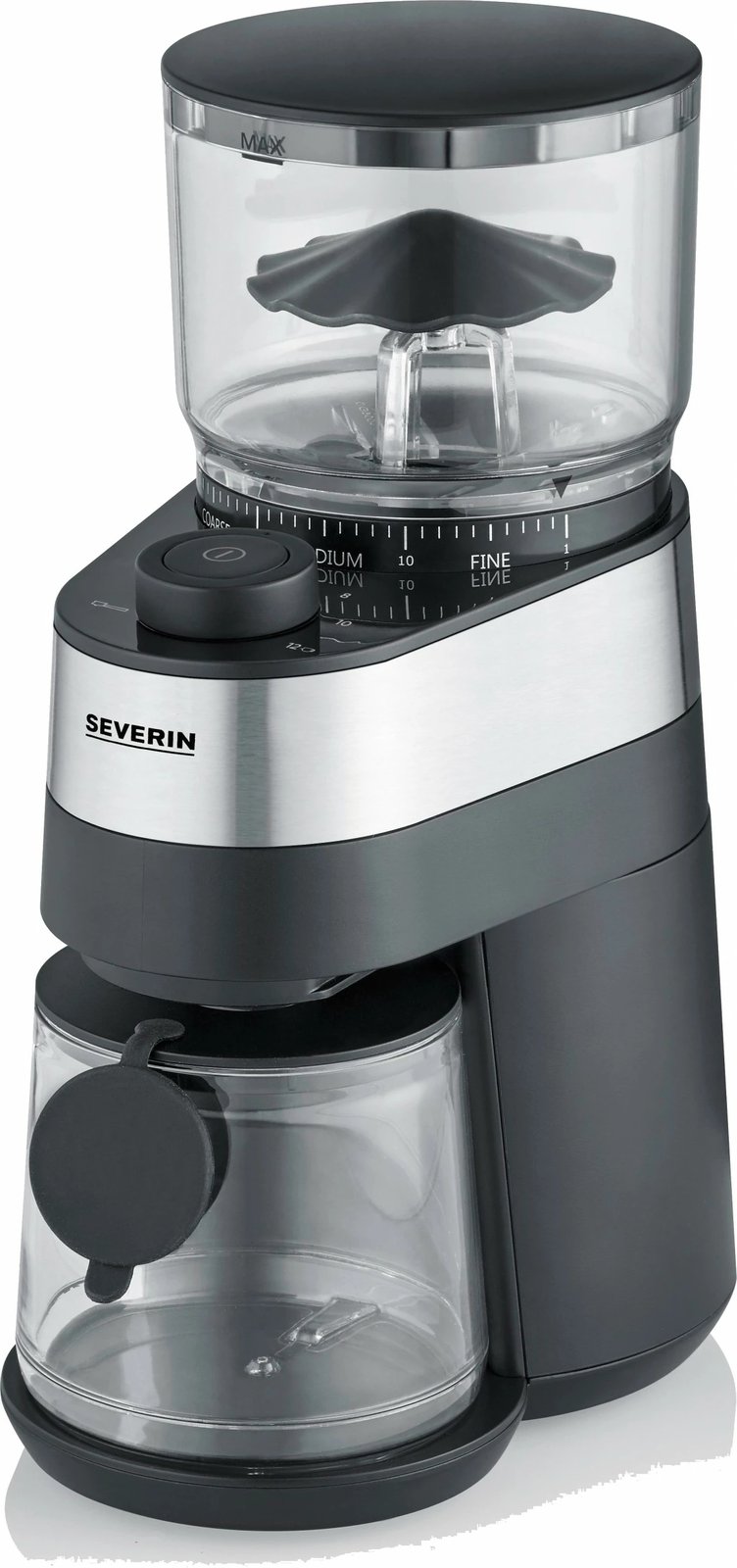 Mulli kafeje Severin KM 3880, 140W, rregullim bluarje, inox/zi
